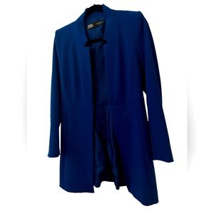 Zara Colbalt Blue long Suit Jacket